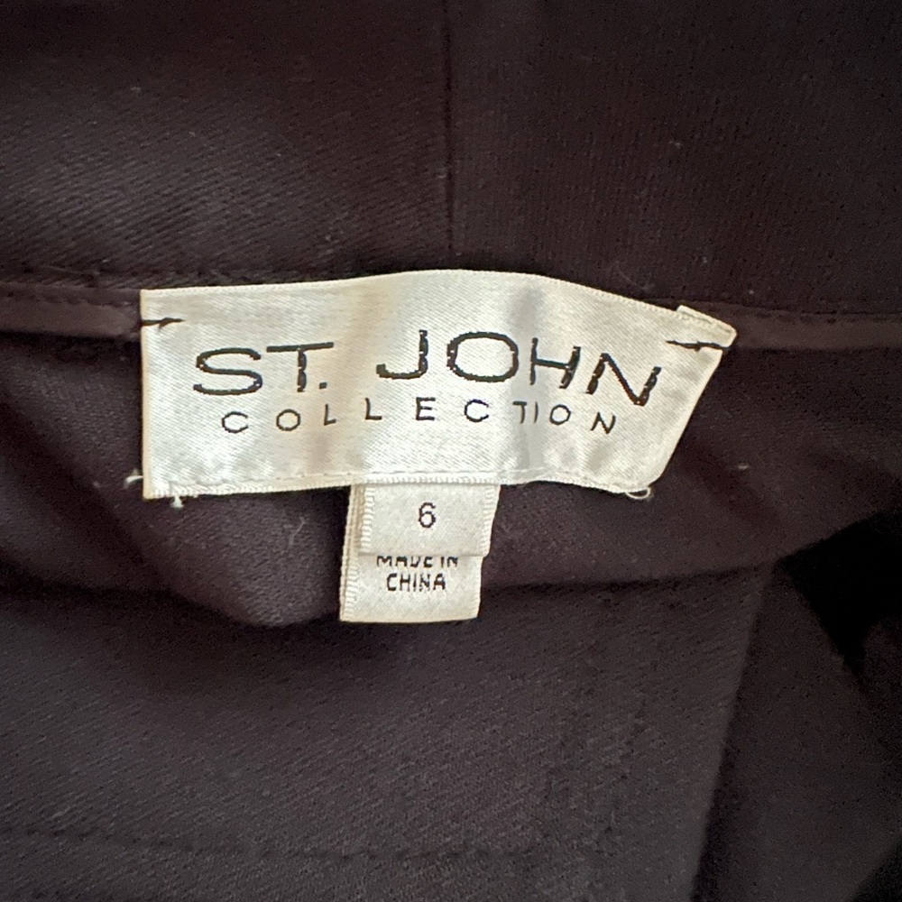 St John Collection Solid Black Straight Cut Pants… - image 3